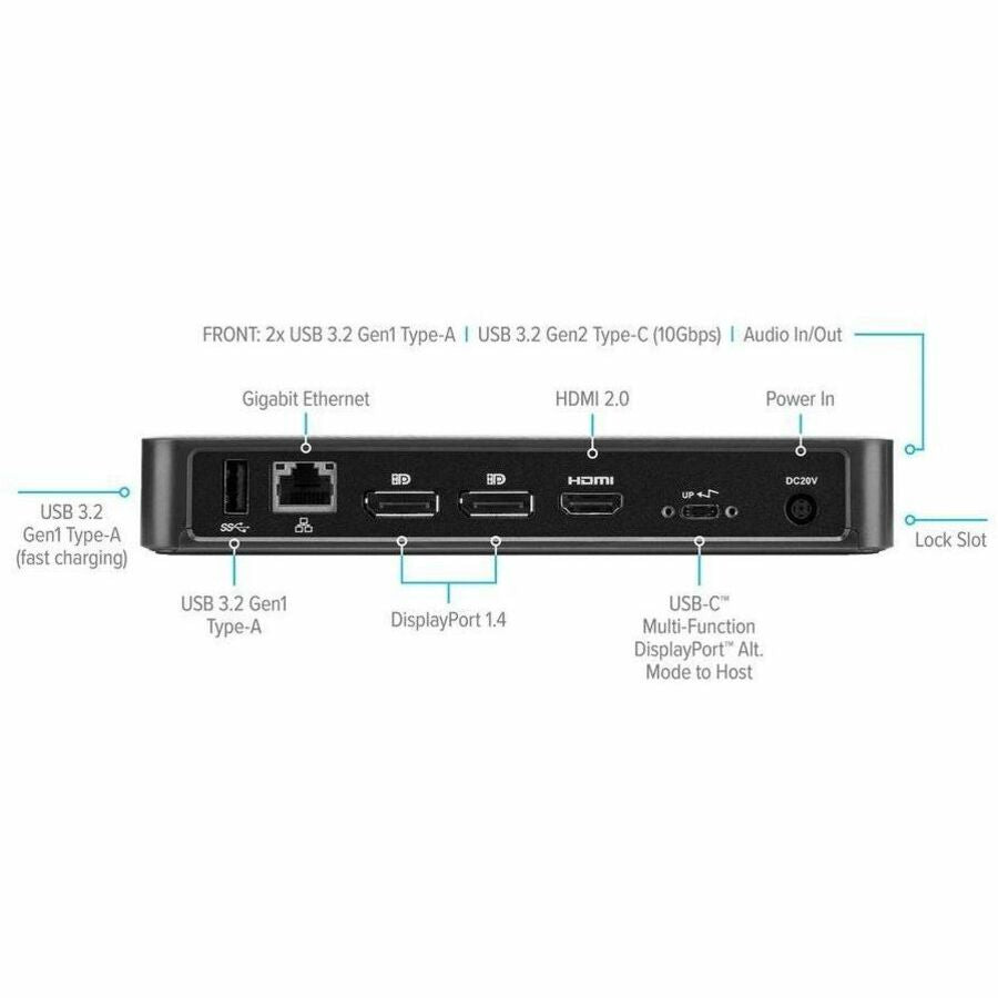 USB-C DisplayPort Alt Mode Docking Station with 85W Power PD