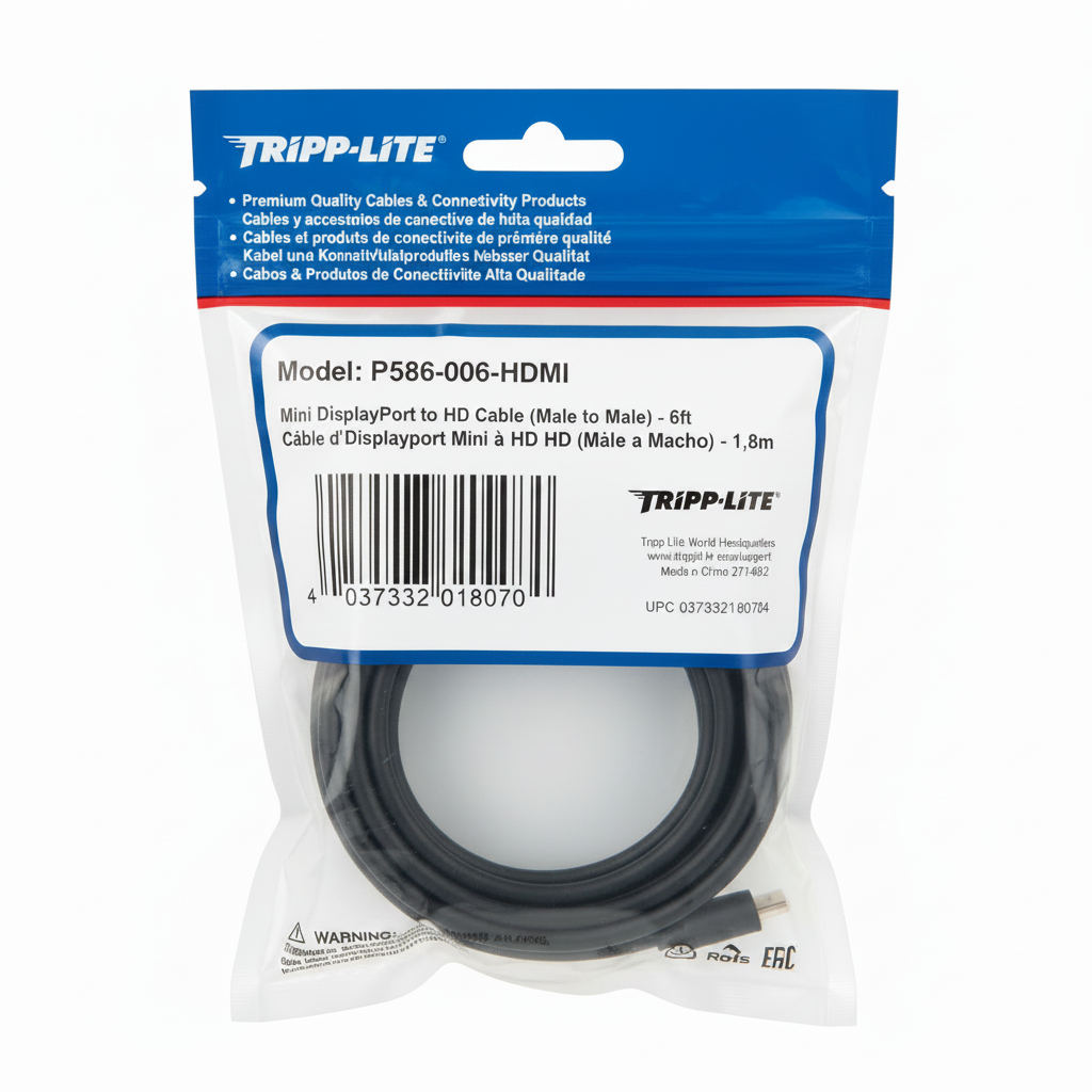 Mini DisplayPort to HDMI Cable - 6Ft