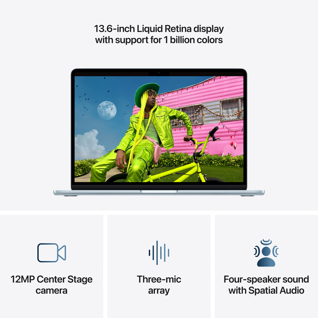 MacBook Air 13 - Sky Blue - 16GB RAM, 512GB Storage