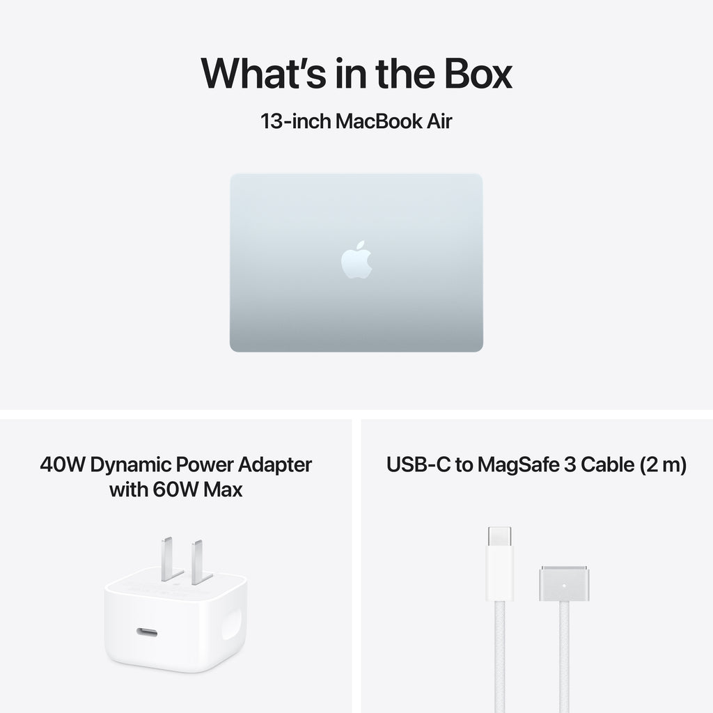 MacBook Air 13 - Sky Blue - 16GB RAM, 512GB Storage