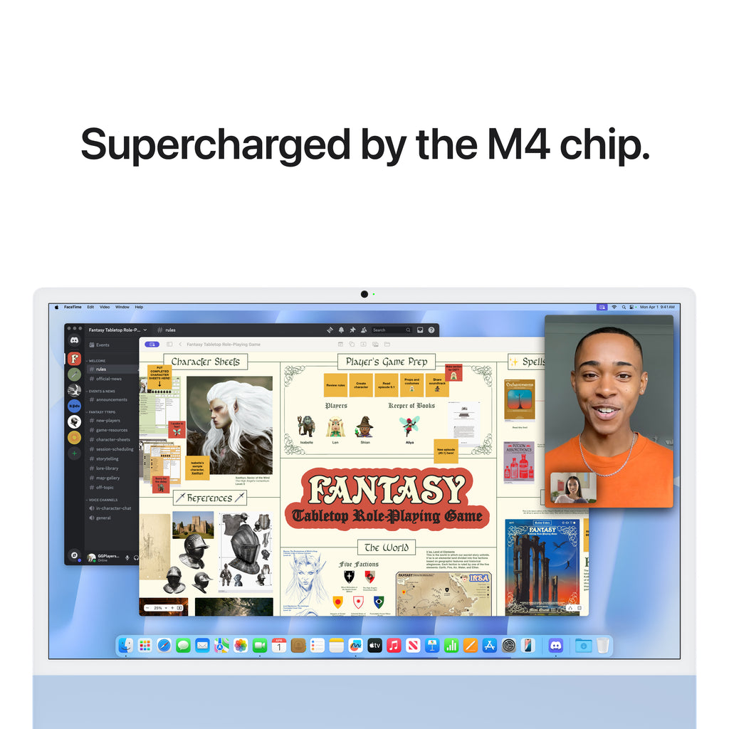 iMac with Apple M4 Chip - Blue - 16GB RAM, 256GB Storage